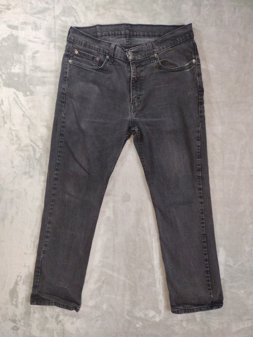 Levi's 514 Jeans Mens 34x30 Black Wallet Fade Straight Fit Grunge Casual Preppy